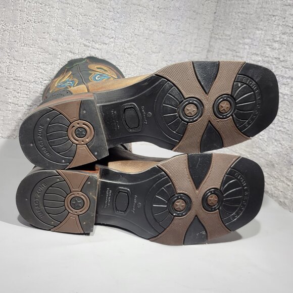 J.B. Dillon Men's Size Left 10.5EE Right 10.5D Brown Black Leather Boots JBR1111 - Picture 10 of 13